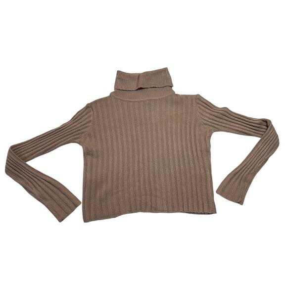 The Fashion District Turtleneck Ribbed Crop Sweater Size Small NEW Casual Layers - Picture 1 of 7